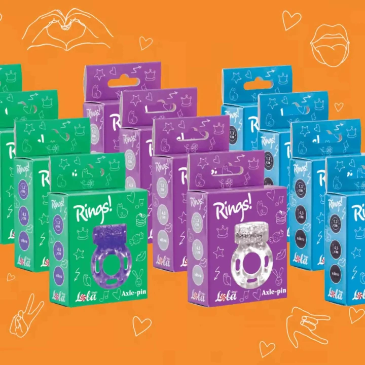 Pierścienie erekcyjne Axle-pin Showbox, 12 sztuk, wibracyjne, elastyczne, bezpieczne dla ciała