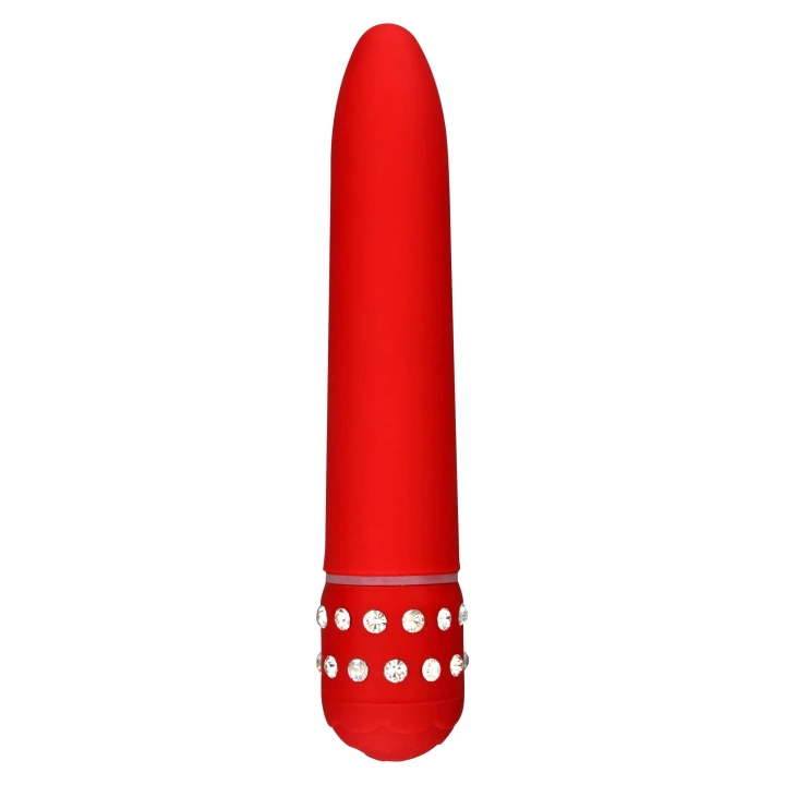 Wibrator - Diamond Superbe Vibe Red, 15.5 cm, regulacja wibracji, odporny na zachlapanie