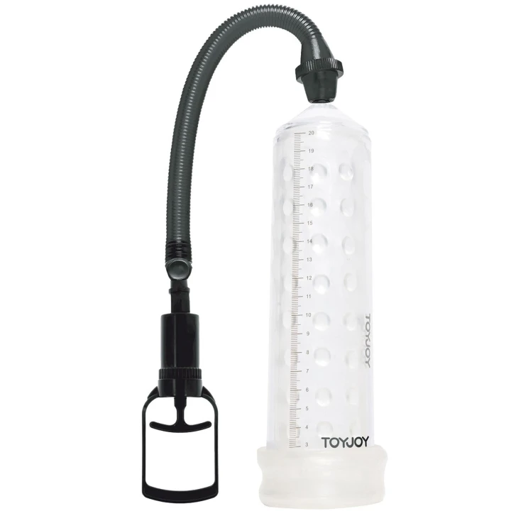 Pompka do powiększania penisa z żelową wyściółką, 23 cm, silikonowa, przezroczysta