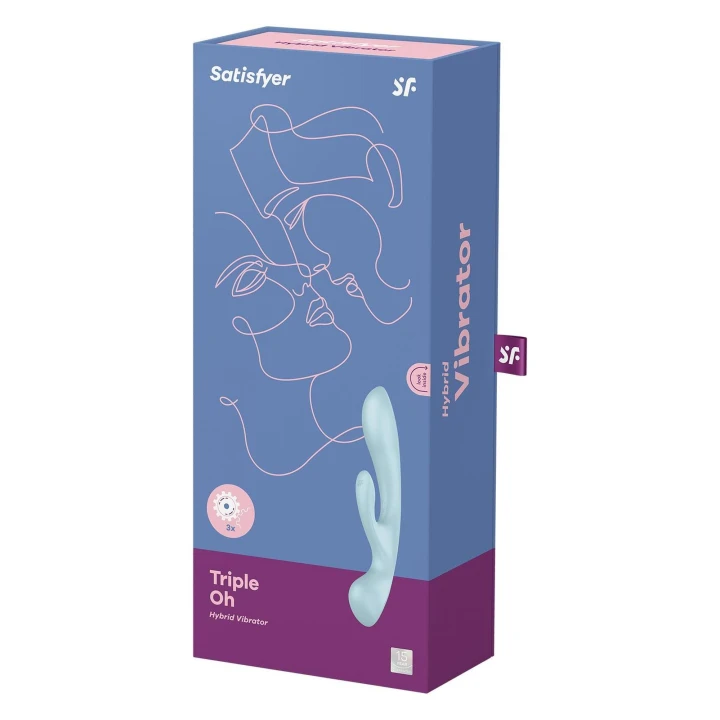 Wibrator króliczek Satisfyer Triple Oh, 3 silniczki, 12 trybów, wodoodporny IPX7