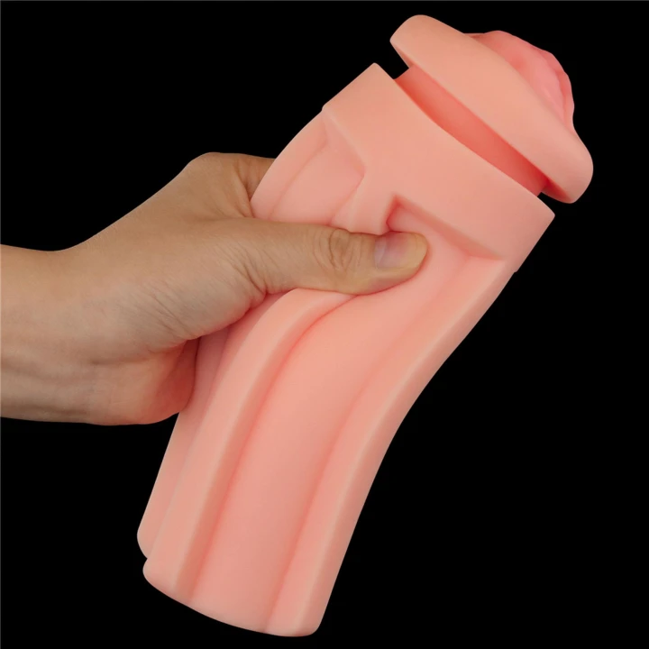 Masturbator TPE Lovetoy, 19.8 cm, z wypustkami, bez ftalanów i lateksu