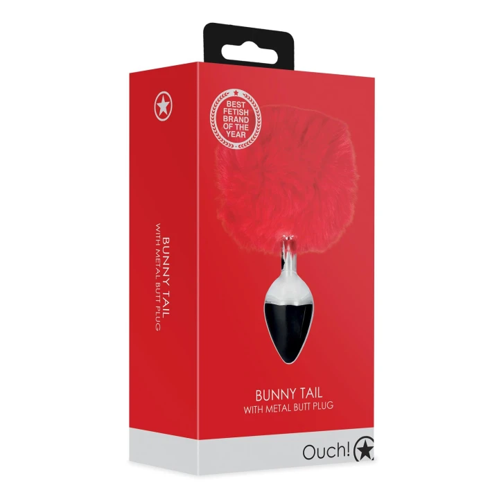 Wtyczka analna Bunny Tail Metal - Aluminium, Puszysty ogon, Ergonomiczny kształt