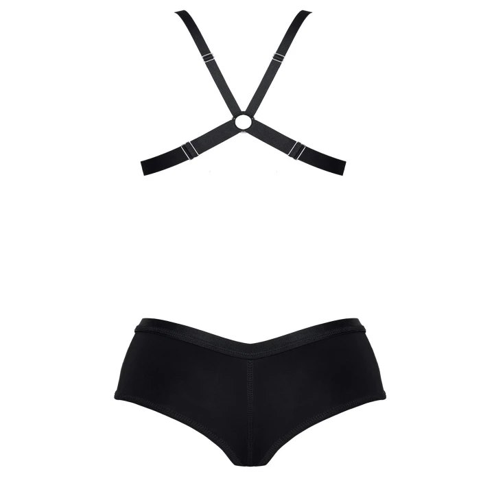 Biustonosz z szortami brazylijskimi DEMONIQ Kolekcja Lady X XL, 94% poliester, ozdobne zapięcie