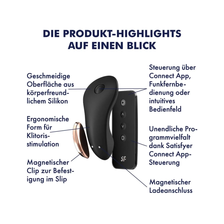 Wibrator do majtek Satisfyer Little Secret — pilot, kontrola aplikacją, wodoodporny