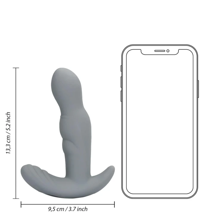 Wibrator prostatyczny Loveline Rotacyjny z Pilotem – Silikon, ABS, 13,3 cm