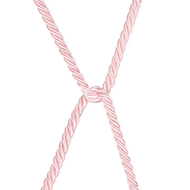 Lina bondage Rebellion Reign Rose, poliester 10m x 6mm, różowa, jedwabisty dotyk