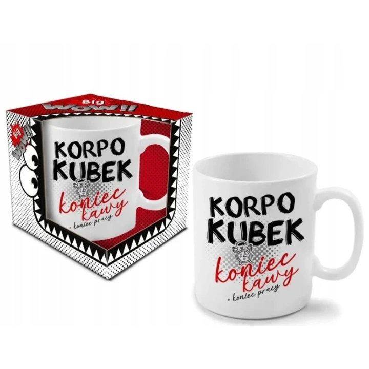 Kubek porcelanowy BIG WOW Big Boss 800 ml, elegancki design, ozdobne opakowanie