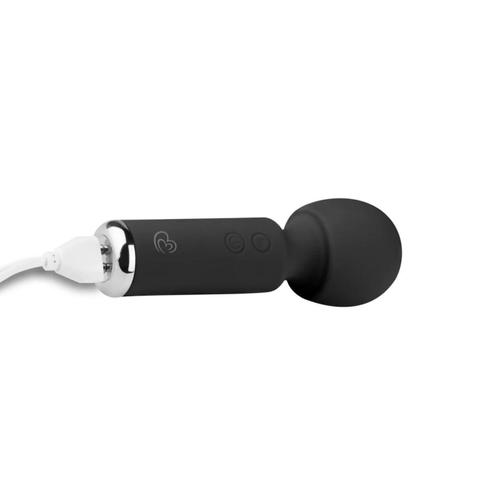Wibrator różdżkowy - EasyToys, silikonowy, 10 ustawień, wodoodporny, czarny