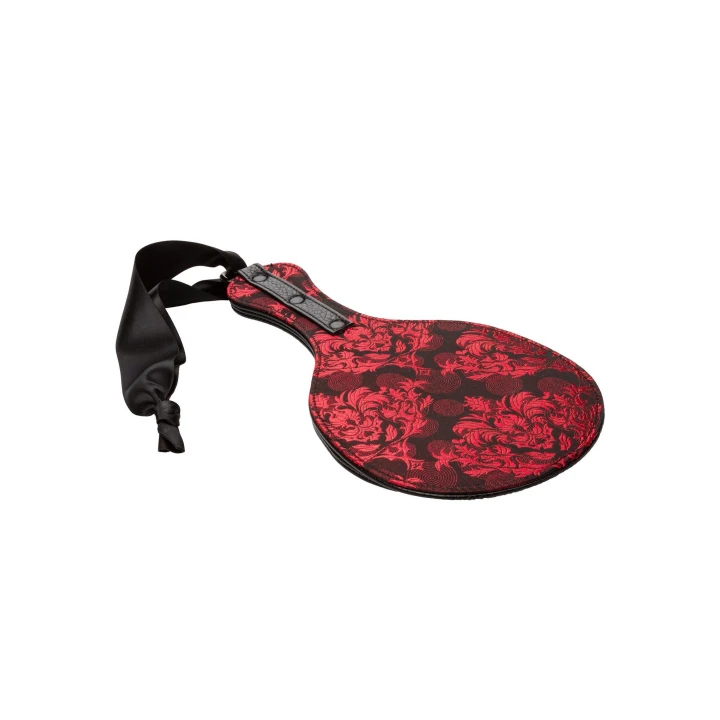 Paddle podwójne Round Scandal, materiał PU, długość 12.75 cm, czarne akcesorium