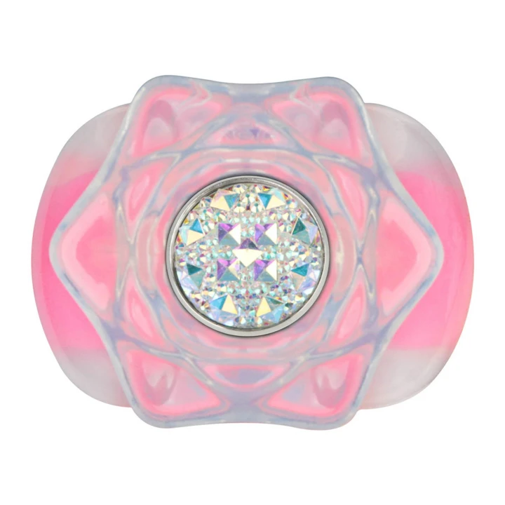 Korek analny Gemoria - 11,2cm, różowy silikon, podwójna końcówka półksiężyca