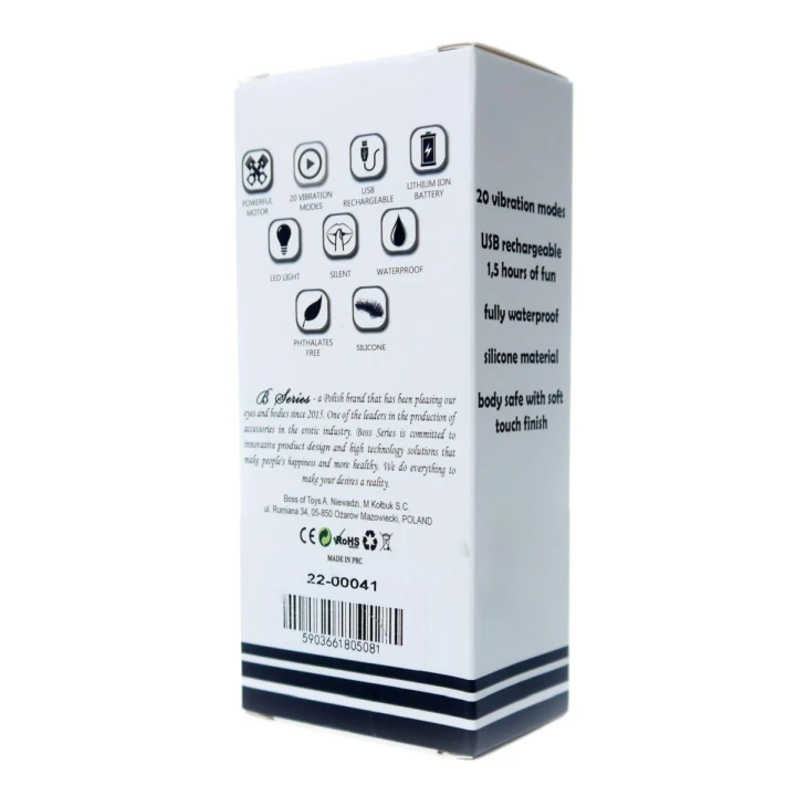 Masażer mini USB - Silikonowy, wodoodporny, 20 programów wibracji, 11 cm