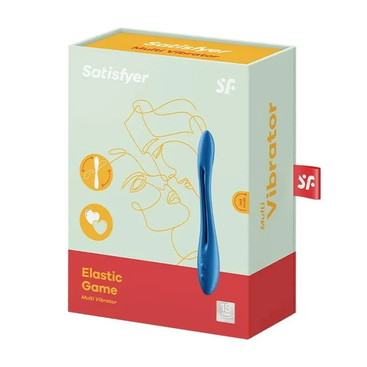 Wibrator wielofunkcyjny Satisfyer Elastic Game, silikonowy, 2 silniki, wodoodporny