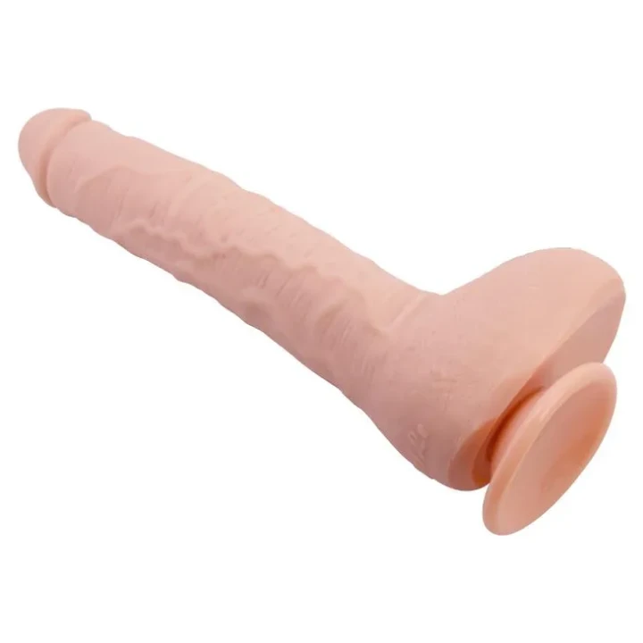 Dildo BAILE BW-008038NR, 11'' z przyssawką, TPR, wodoodporny, cielisty