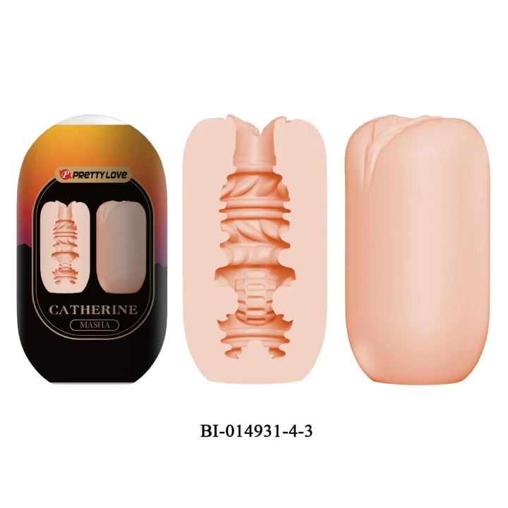 Rękaw masturbacyjny PRETTY LOVE - Catherine MASHA, TPR, 3 tunele, 3 kolory