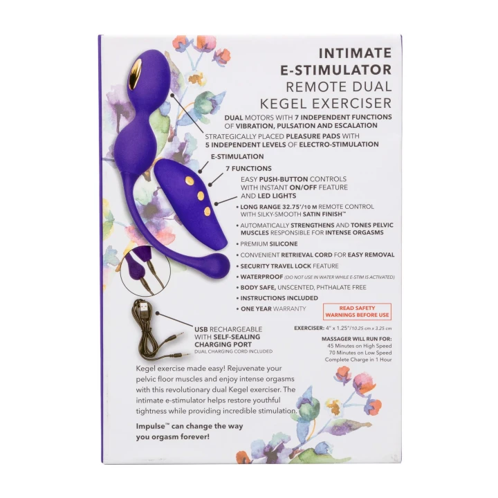 Ćwiczenia Kegla Estim Dual: Stymulacja Elektromagnetyczna, 7 Wibracji, Wodoodporność