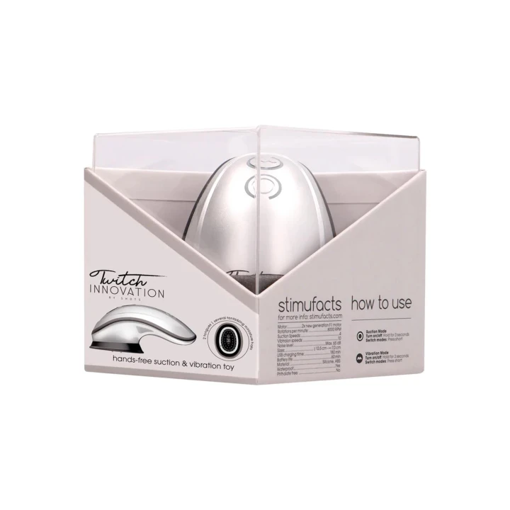 Stymulator łechtaczki Twitch - Silikonowy, wodoodporny, z 10 trybami wibracji