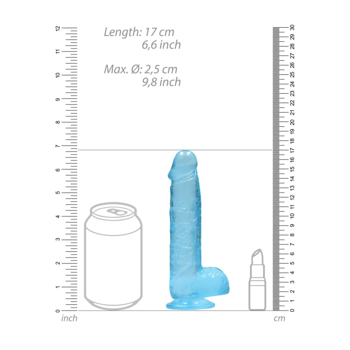 Dildo REALROCK CRYSTAL CLEAR 6