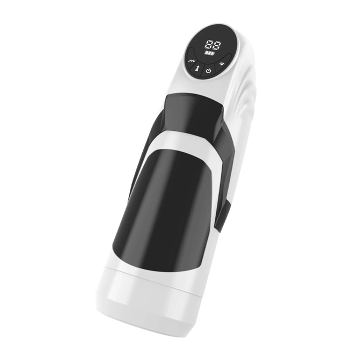 Masturbator wodoodporny IPX6, LUXURY, z 9 poziomami wibracji i ssania, USB Type-C