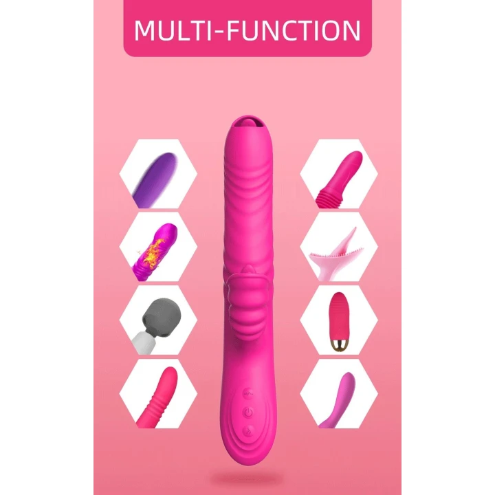 Stymulator łechtaczki Angelia, silikonowy, USB, 20 trybów wibracji, ruch posuwisto-zwrotny