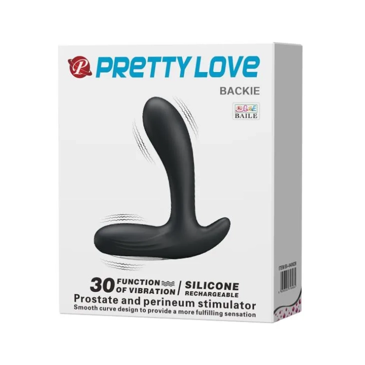Masażer prostaty PRETTY LOVE - wibrujący, silikonowy, 30 funkcji, 12,5 cm