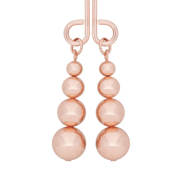 Klamerka na łechtaczkę Rosy Gold - Smukła konstrukcja, Subtelne obciążenie, Wyrafinowana stymulacja