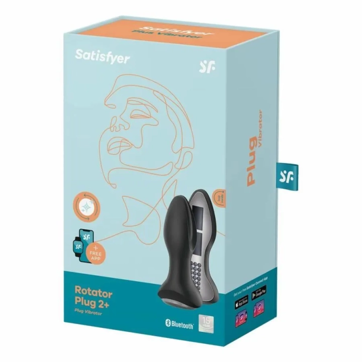Wibrator analny Satisfyer Rotator Plug 2+, 12 programów wibracji, wodoodporny IPX7