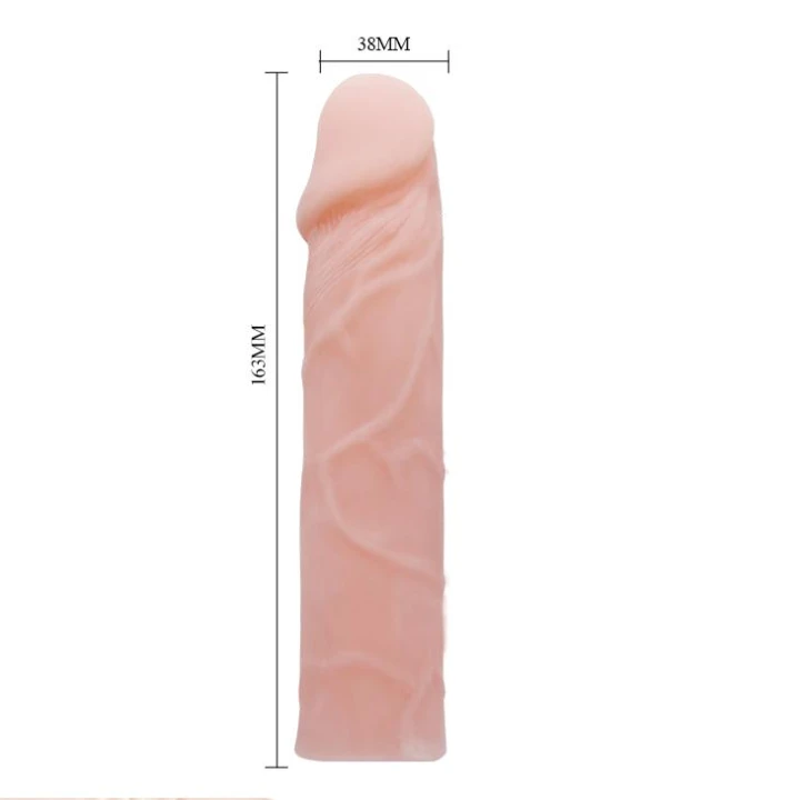 Dildo BAILE - Wygięty, realistyczny materiał TPR, teksturowany trzon