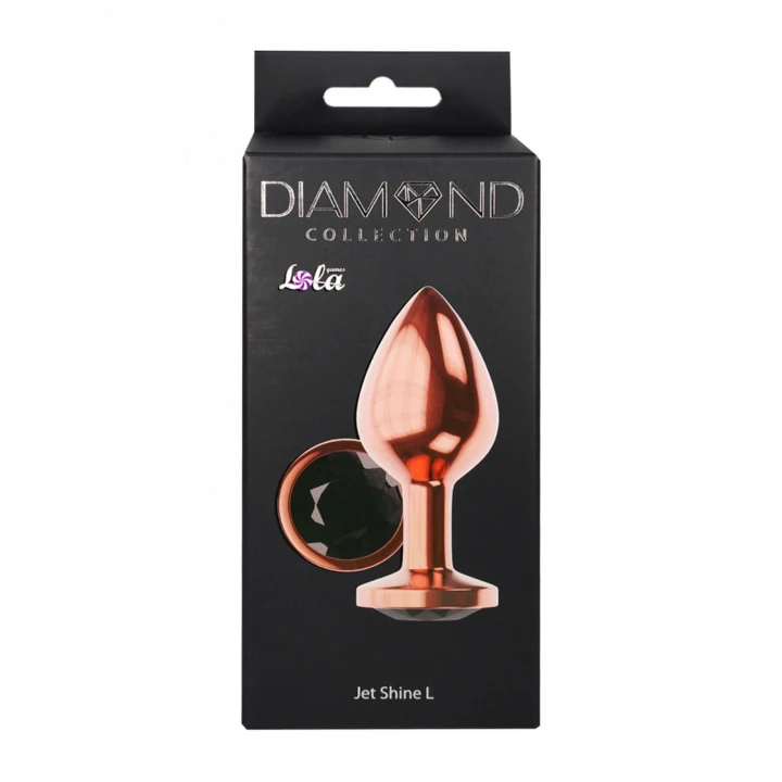 Korek analny Diamond Shine L, 3,3 cm średnicy, różowe złoto, wodoodporny