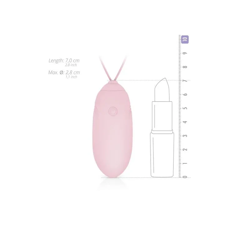 Wibrator erotyczny LUV EGG - silikon, 12 ustawień wibracji, wodoodporny różowy