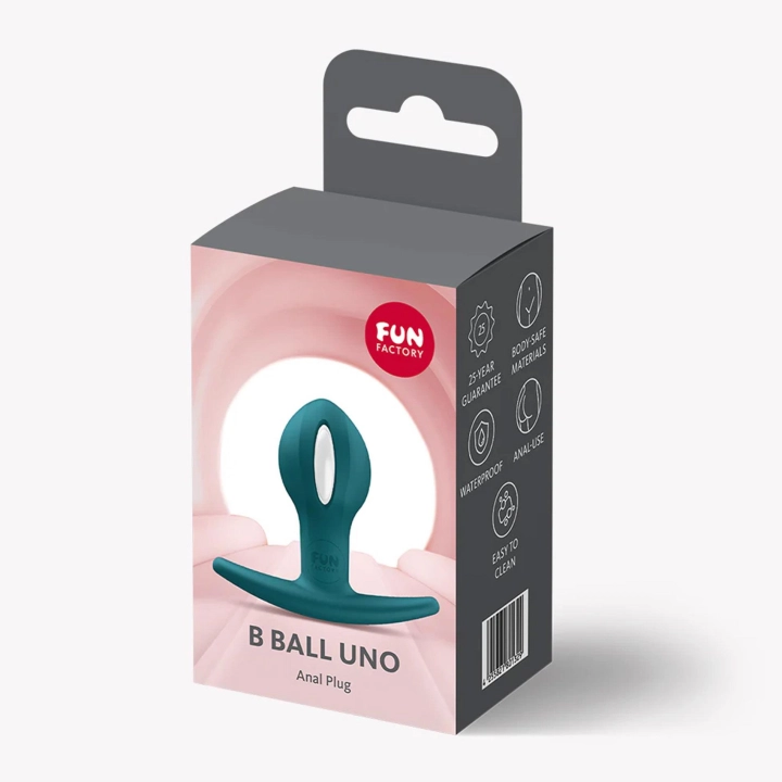 Korek analny B Ball Uno – zielony, 8 cm, ruchome obciążenie