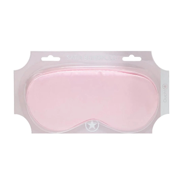 Opaska na oczy Satin - Powder Pink | satyna, elastyczna, miękka konstrukcja