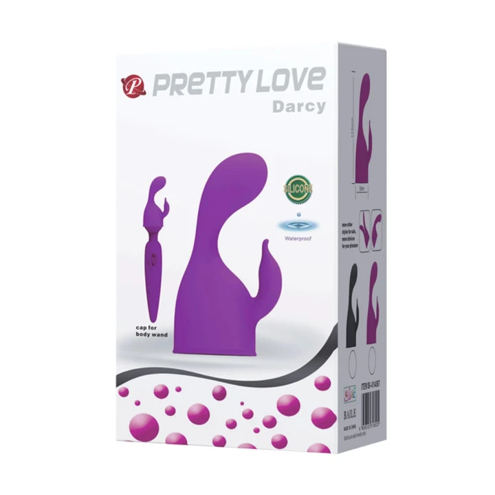 Stymulator łechtaczki PRETTY LOVE - Darcy, silikon, królika kształt, double stimulation