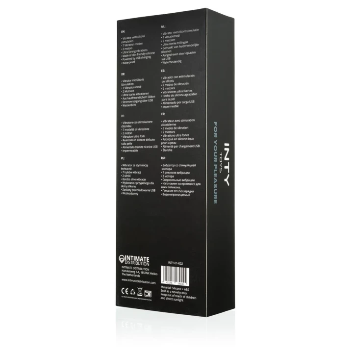 Wibrator łechtaczkowy INTY Toys - 7 trybów, 2 silniki, wodoodporny