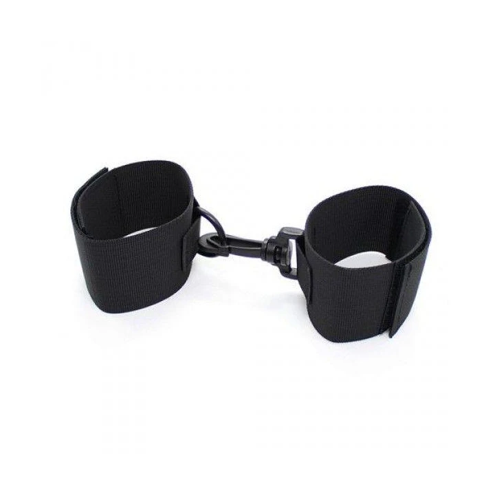 Kajdanki nylonowe Easy Cuffs Arms - Czarne, regulowane z serii Toez4Lovers