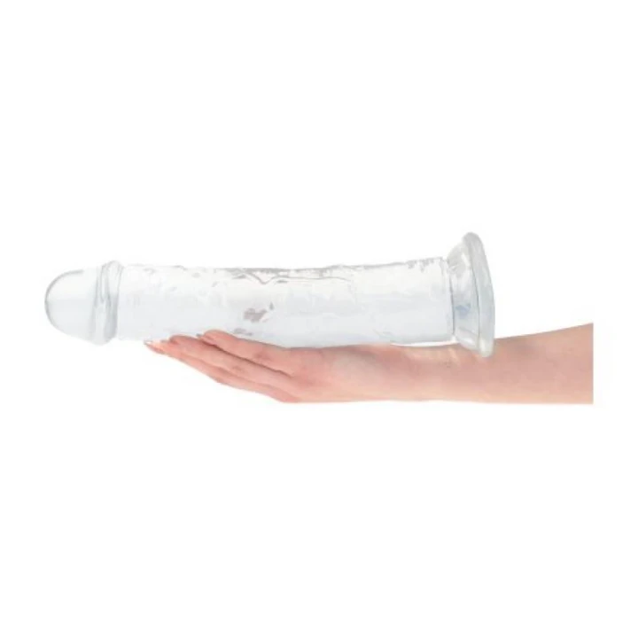 Dildo Przezroczysty Emotion Large, 32 cm długości, wodoodporny, z przyssawką