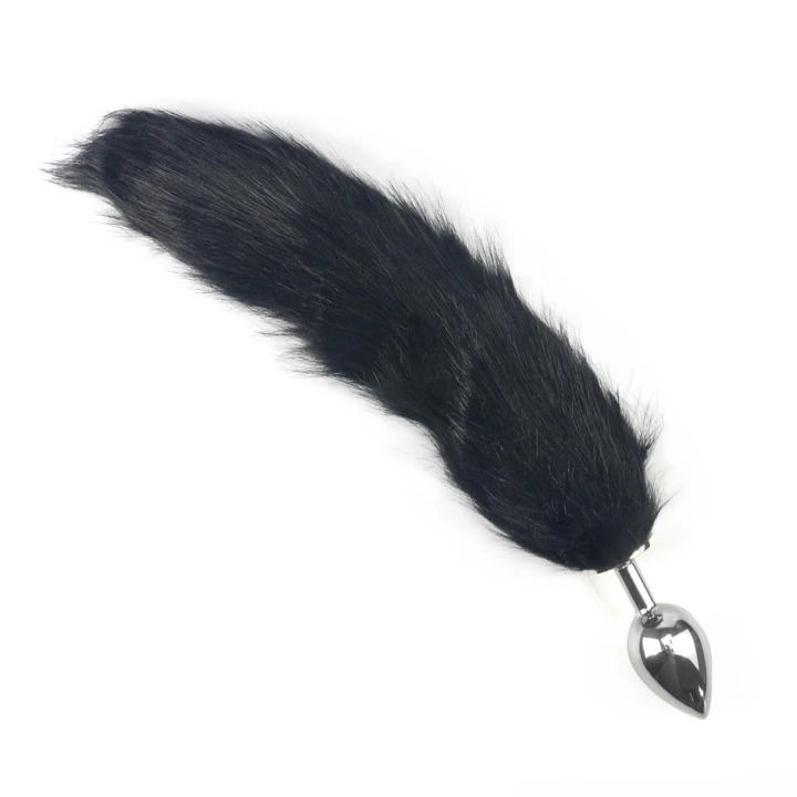 Korek analny metalowy, seria Luxuria, 8.5 cm, długość całkowita 40 cm, bez niklu