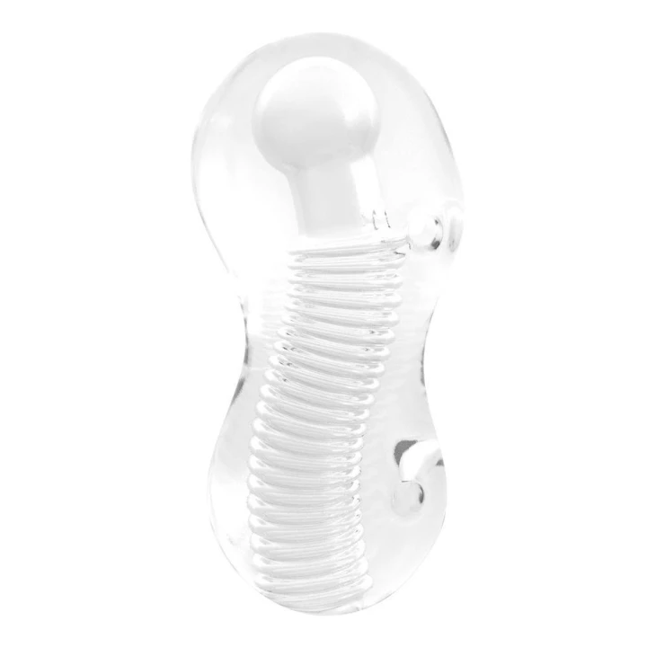 Masturbator TPE Me You Us, 13 cm, przezroczysty, wodoodporny, stymulacja wibracyjna