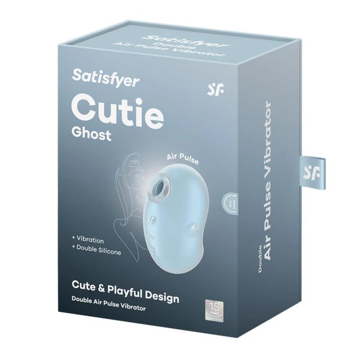 Stymulator łechtaczki Satisfyer Cutie Ghost, silikon, wodoodporny, 11 + 12 programów