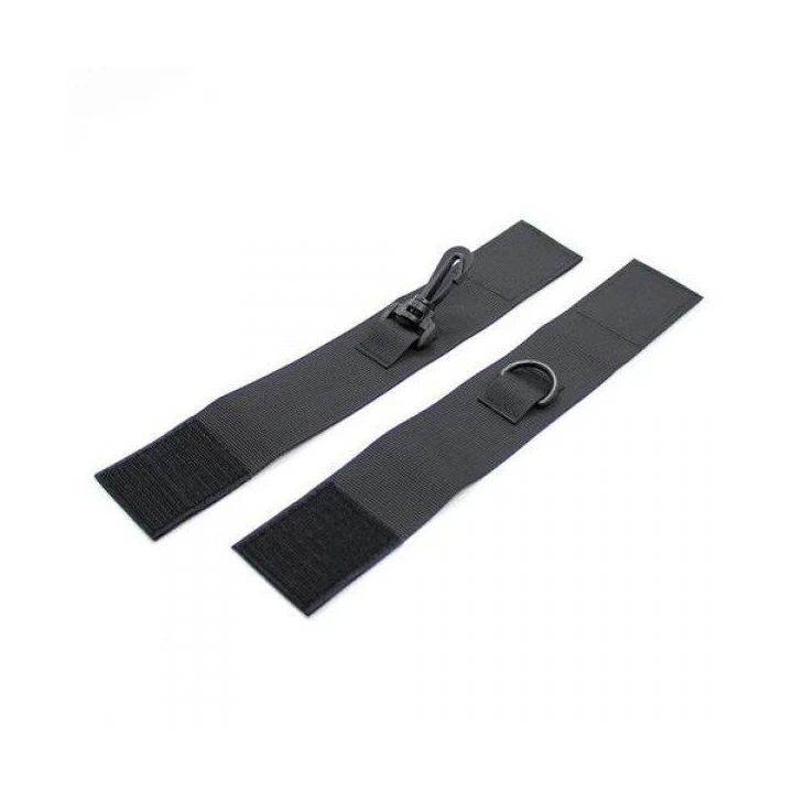 Kajdanki nylonowe Easy Cuffs Arms - Czarne, regulowane z serii Toez4Lovers
