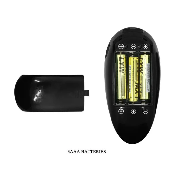 Wibrator BAILE THUNDER UP z metalowymi kulkami, falistym pnia i pilotem.