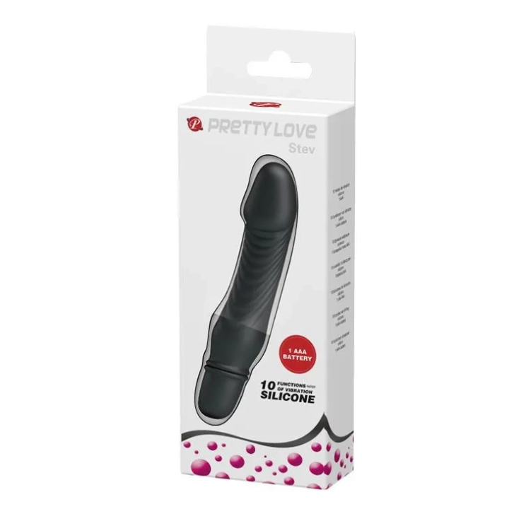 Stymulator analno-pochwowy Pretty Love Stev, silikon, 10 funkcji, wodoodporny