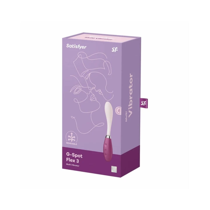 Wibrator G-Spot Satisfyer Flex 3, Elastyczna Szyjka, Wodoodporny, 2 Silniki