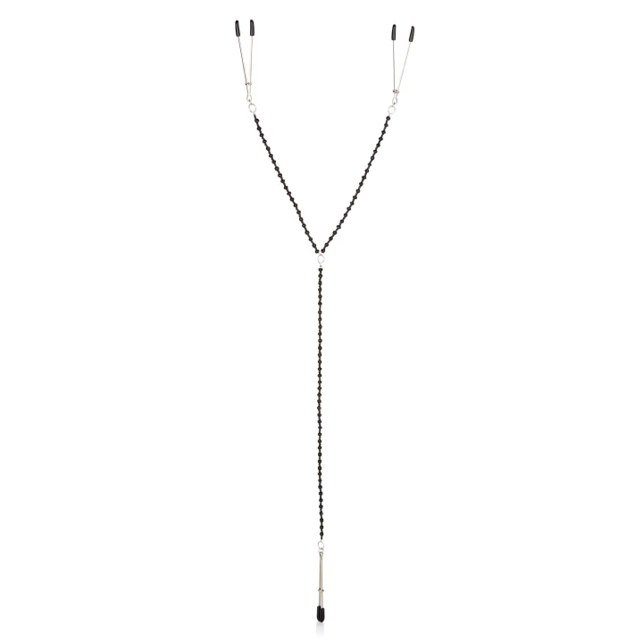 Zaciski intymne z regulacją - 3-częściowy zestaw, poduszki komfortowe, łańcuch podwójny