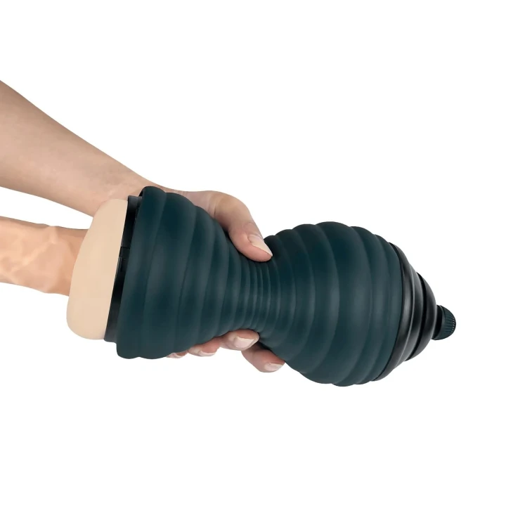 Masturbator AD.Siltex Ultra M01, długość 19 cm, elastyczna tekstura, kolor teal