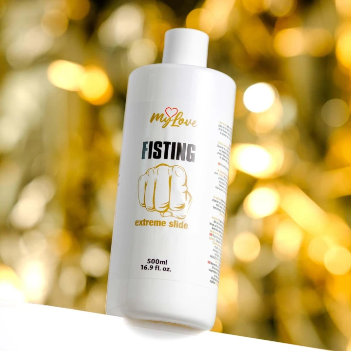 Żel intymny MyLove Fisting Extreme Slide 500 ml - wysoka wydajność, intensywny poślizg, wiśniowy aromat.