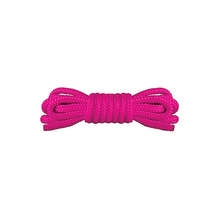 Rope do wiązania - Mini, 1,5m, nylonowy, różowy, 8mm szerokości, 16 splotów