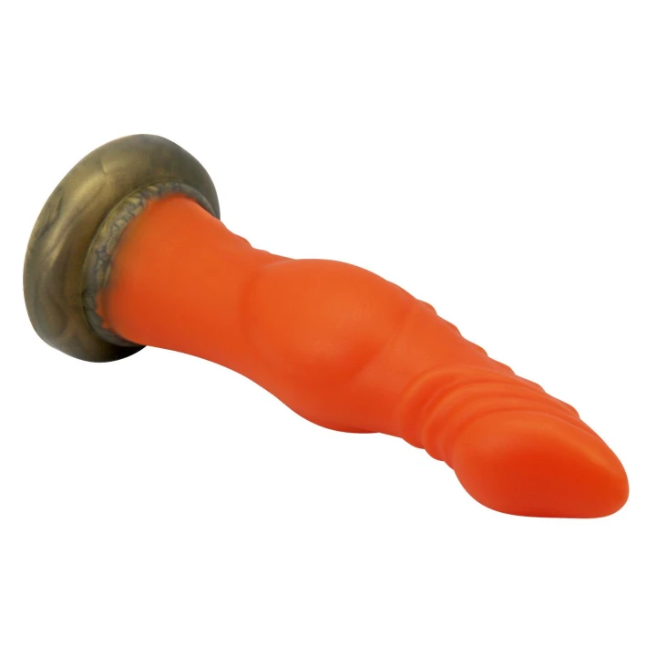 Dildo Rippled Monster Blazeheart - 18,5 cm, silikon, przyssawka, ergonomiczny kształt