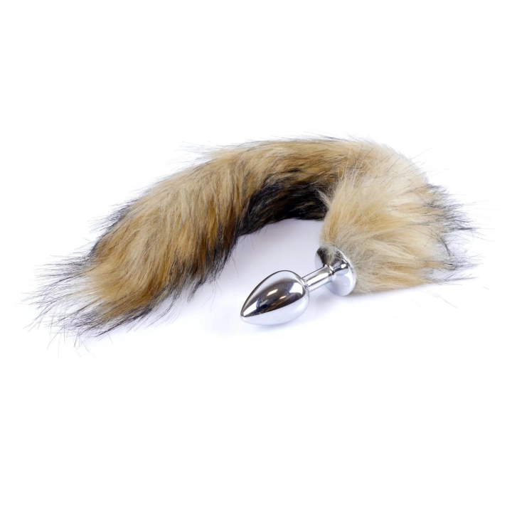 Wtyczka analna Plug-Fox TAIL XL - stal nierdzewna, długość 45 cm, puszysty ogon