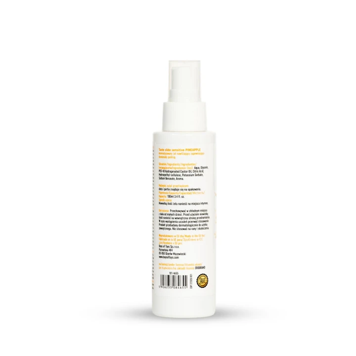 Żel intymny MyLove Taste Slide 100ml - ananas, delikatna konsystencja, długo utrzymujący się poślizg