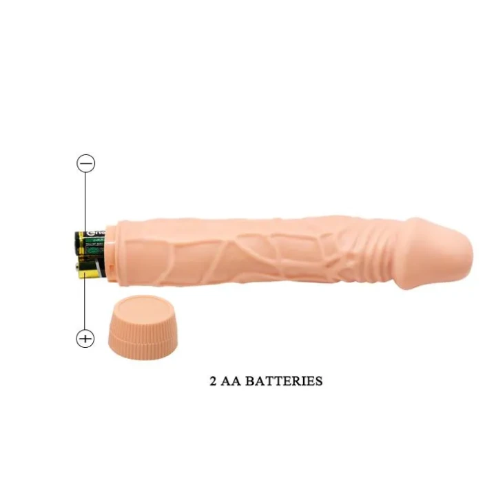 Dildo BAILE BOB 22,5 cm, wibrator realistyczny, żyłkowany, łatwa baza do obrotu